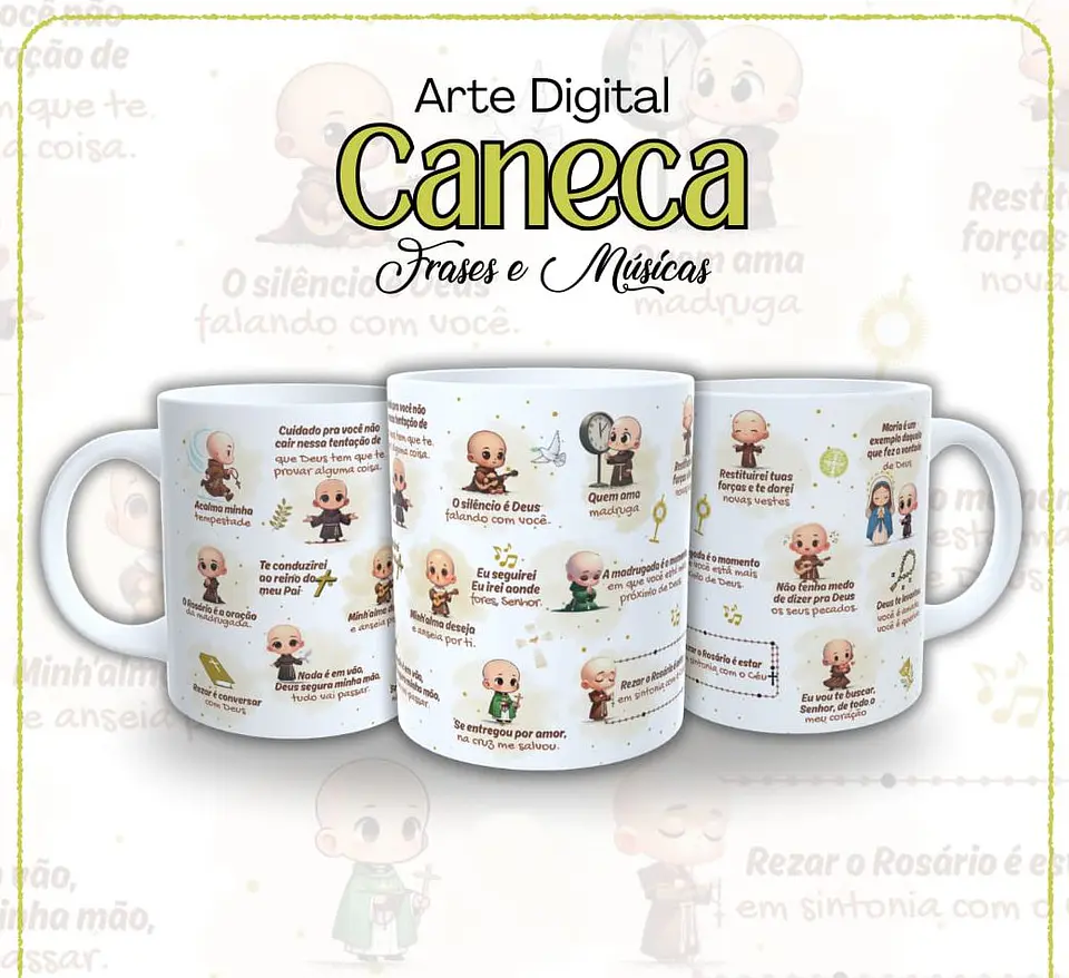 8 Artes para Caneca Santinhos Católicos Arquivo em Jpg  2
