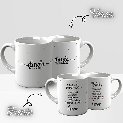 10 Artes para Caneca Convite para Padrinhos  Minimalista Arquivo Editável 