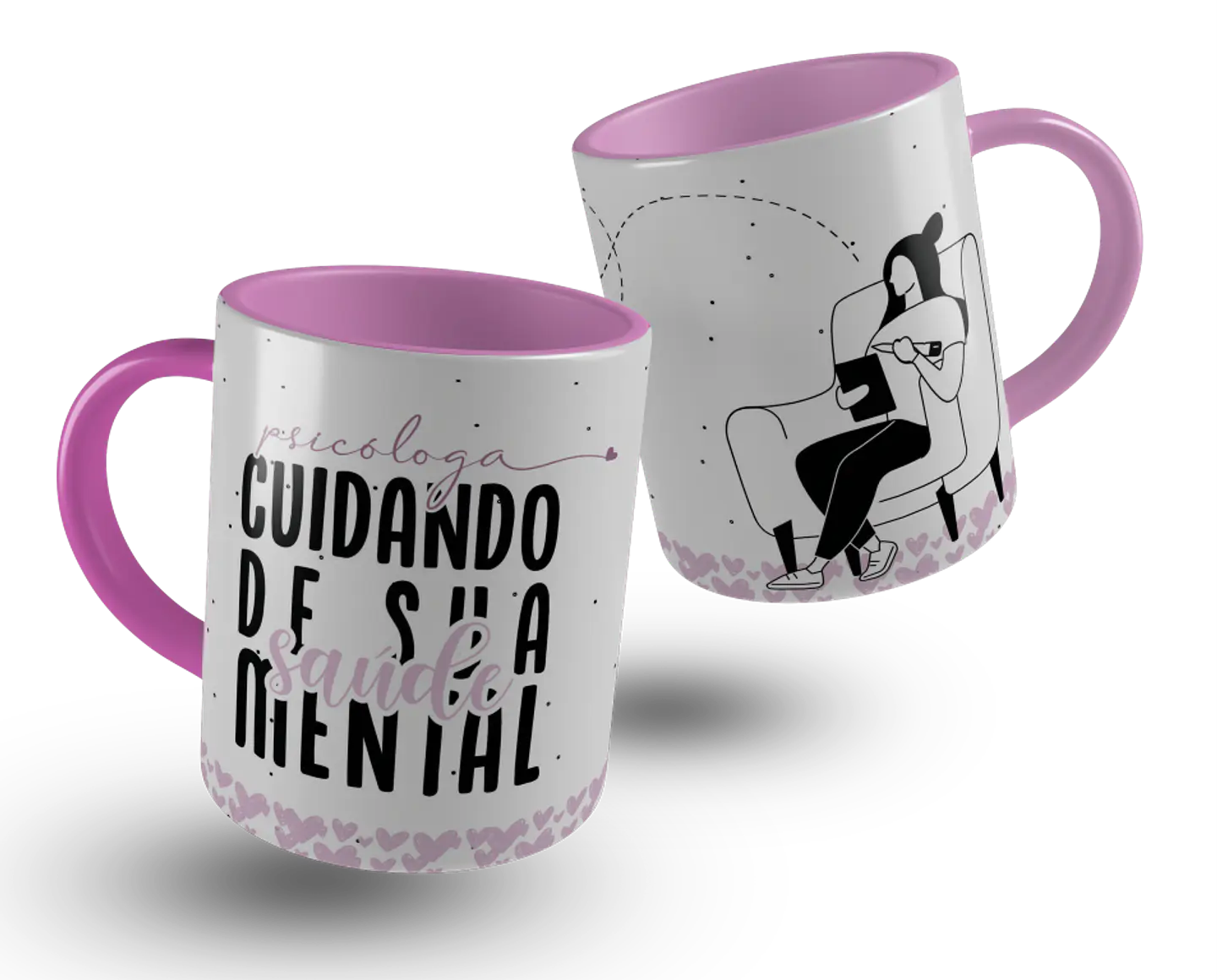 6 Artes para Caneca Psicologo Arquivo Editável 5