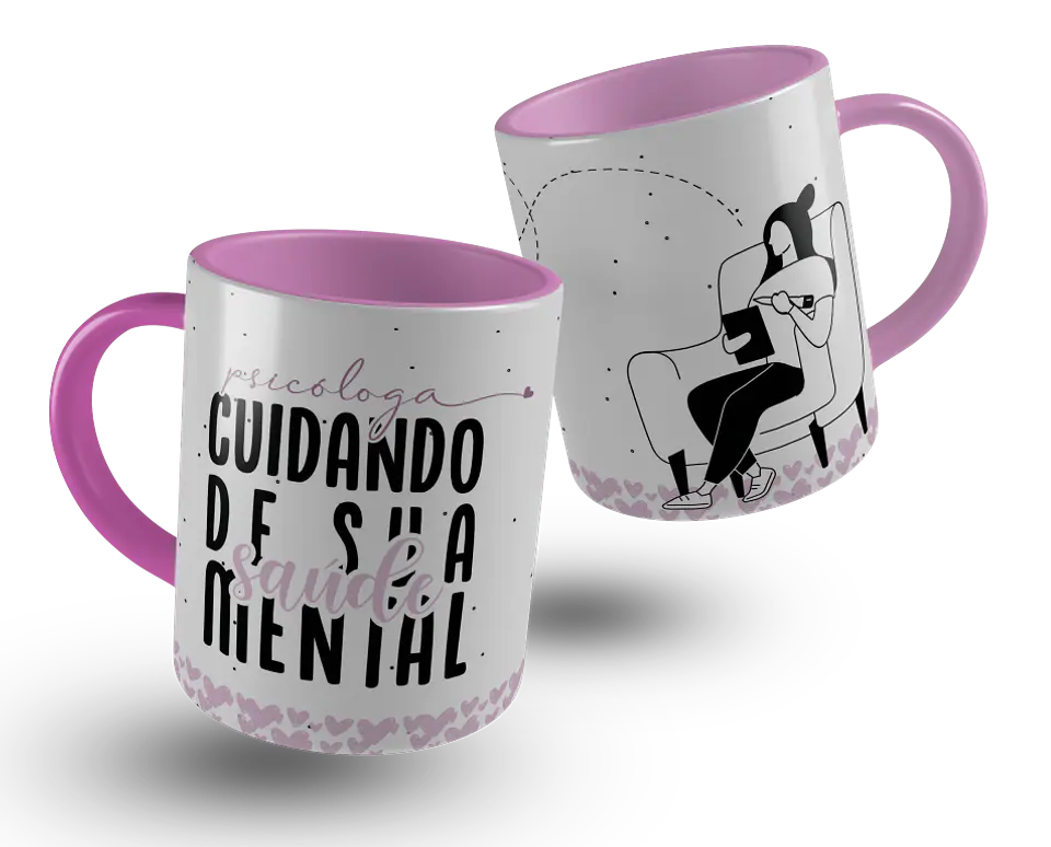 6 Artes para Caneca Psicologo Arquivo Editável 5
