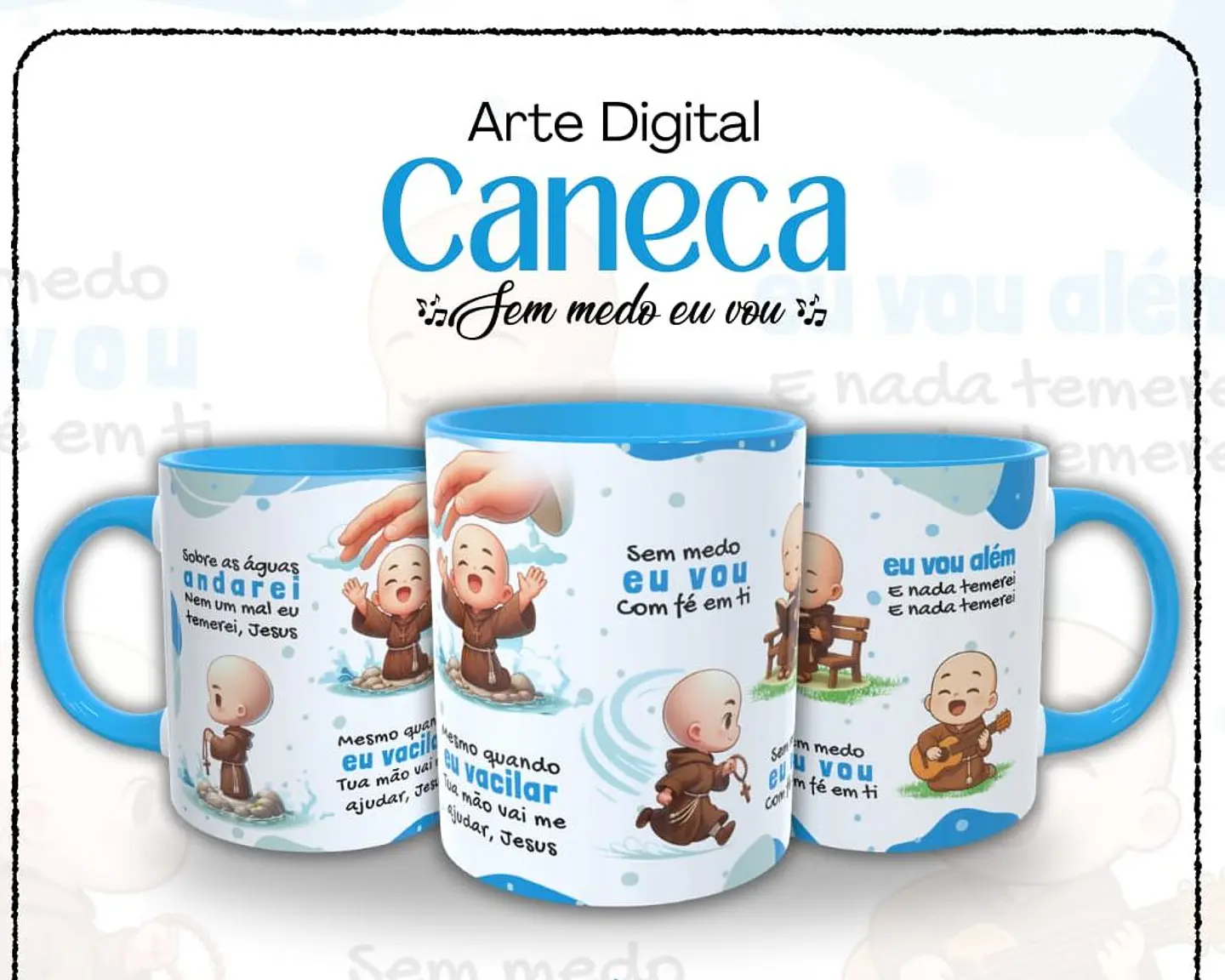 8 Artes para Caneca Santinhos Católicos Arquivo em Jpg  4
