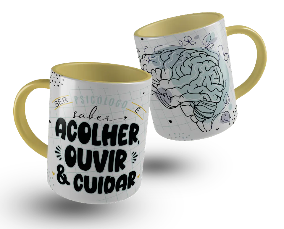 6 Artes para Caneca Psicologo Arquivo Editável 6