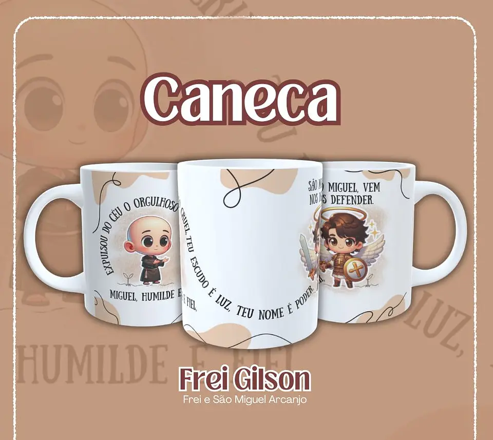8 Artes para Caneca Santinhos Católicos Arquivo em Jpg  5