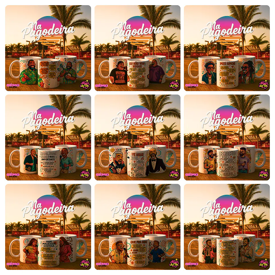 14 Artes para Caneca na pagodeira Musicas Pagode Arquivo em Jpg  2