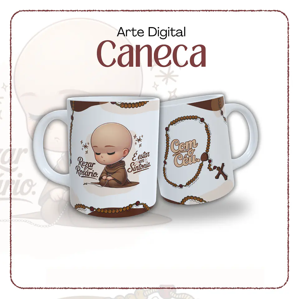 8 Artes para Caneca Santinhos Católicos Arquivo em Jpg  7
