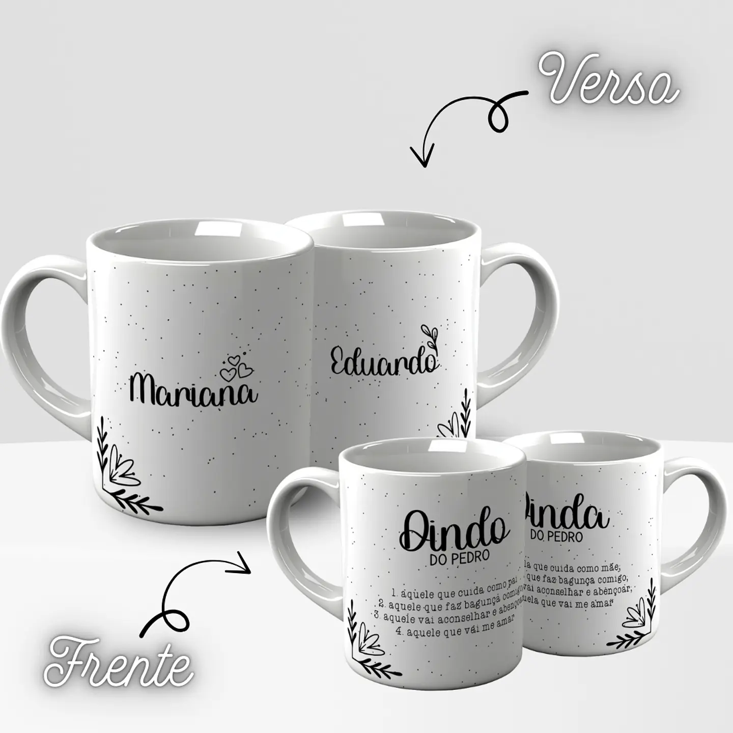10 Artes para Caneca Convite para Padrinhos  Minimalista Arquivo Editável  5
