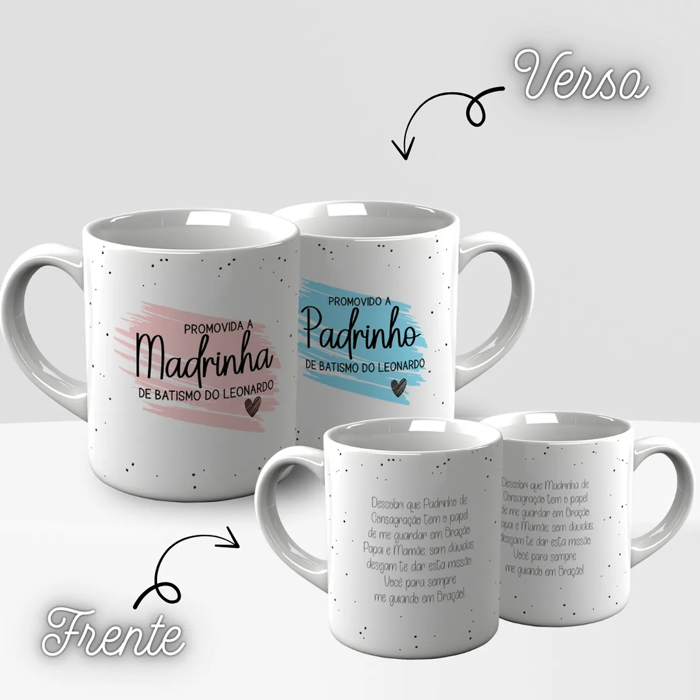 10 Artes para Caneca Convite para Padrinhos  Minimalista Arquivo Editável  6