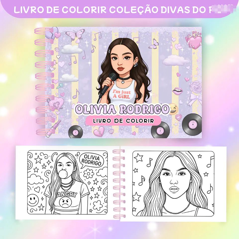 Arquivos Livros para Colorir Divas Do Pop Teen em Png 4