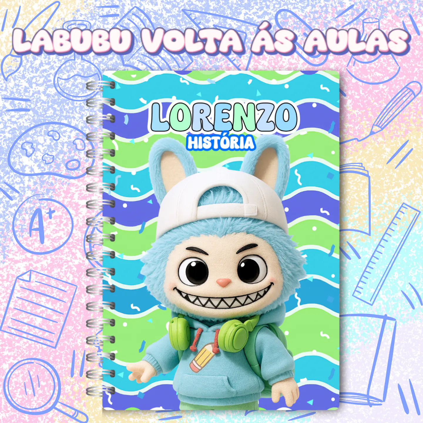 Kit Digital Labubu Volta as Aulas em Png 4