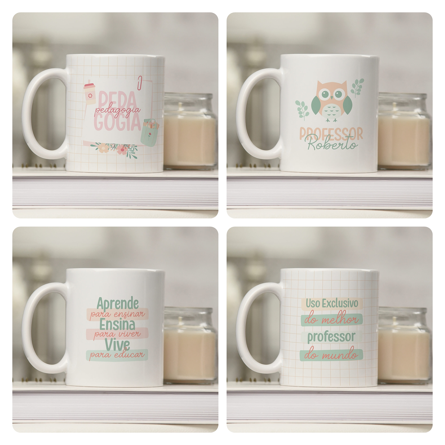 25  Artes para Caneca Dia dos Professores Arquivo Editável 2