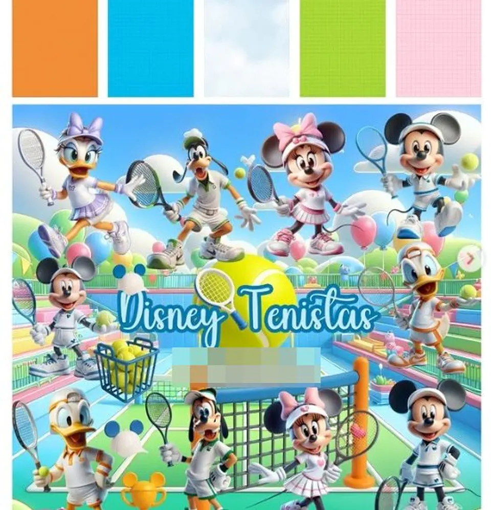 Kit Digital Disney Tenista em Png 1