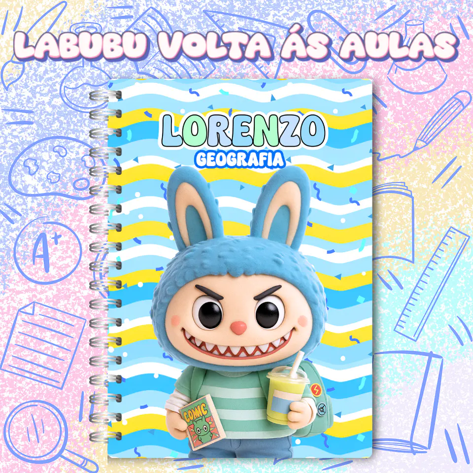 Kit Digital Labubu Volta as Aulas em Png 11