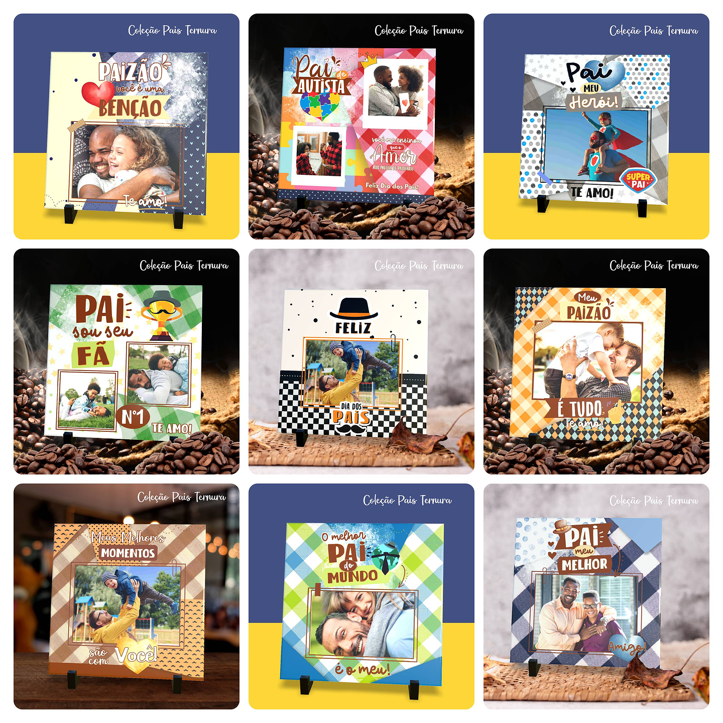 84 Artes para Caneca, Camisa, Almofada e Azulejo Dia dos Pais Arquivo Editável 4