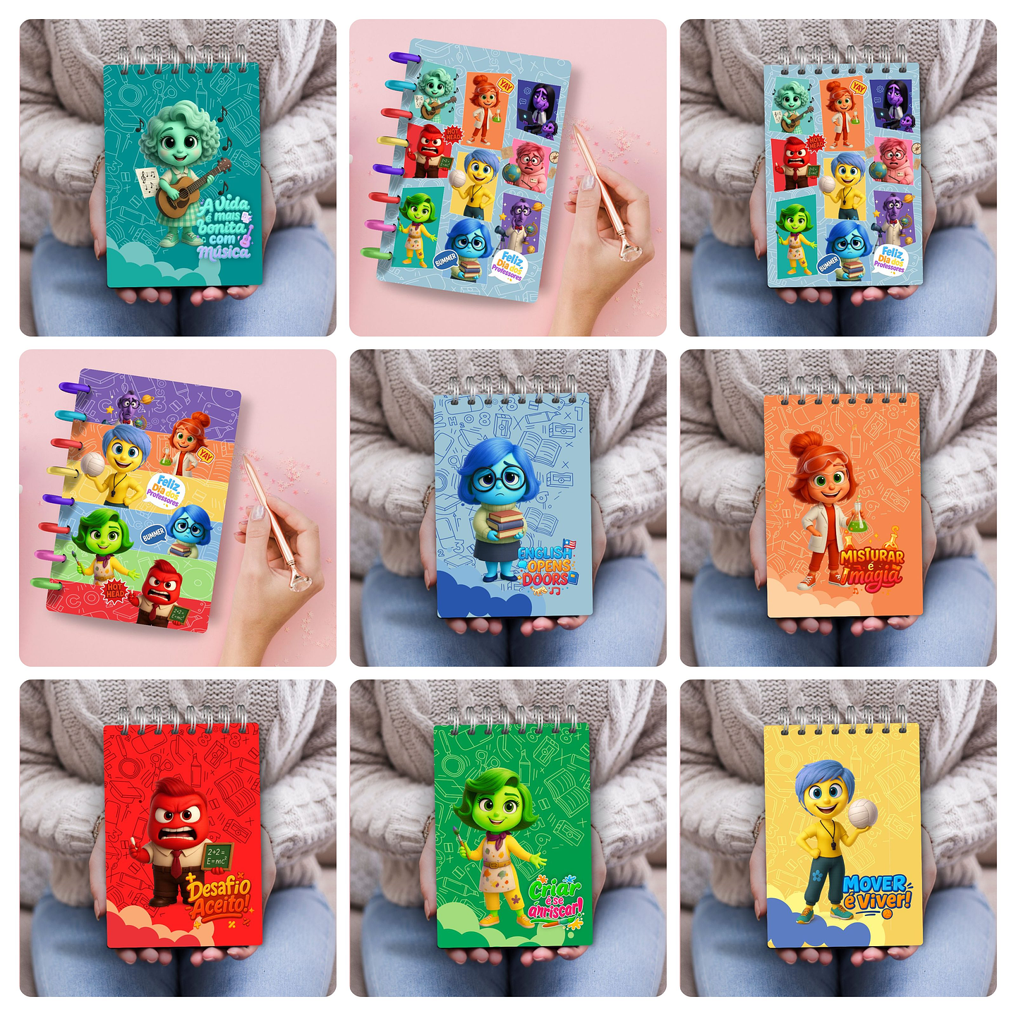 Arquivo Encadernação Dia dos Professores Emoções em Png  1