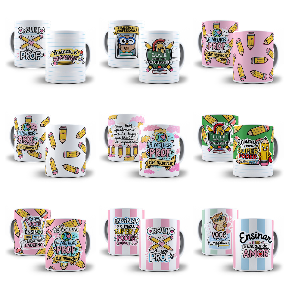 27 Artes para Caneca Dia dos Professores Arquivo em Jpg 2
