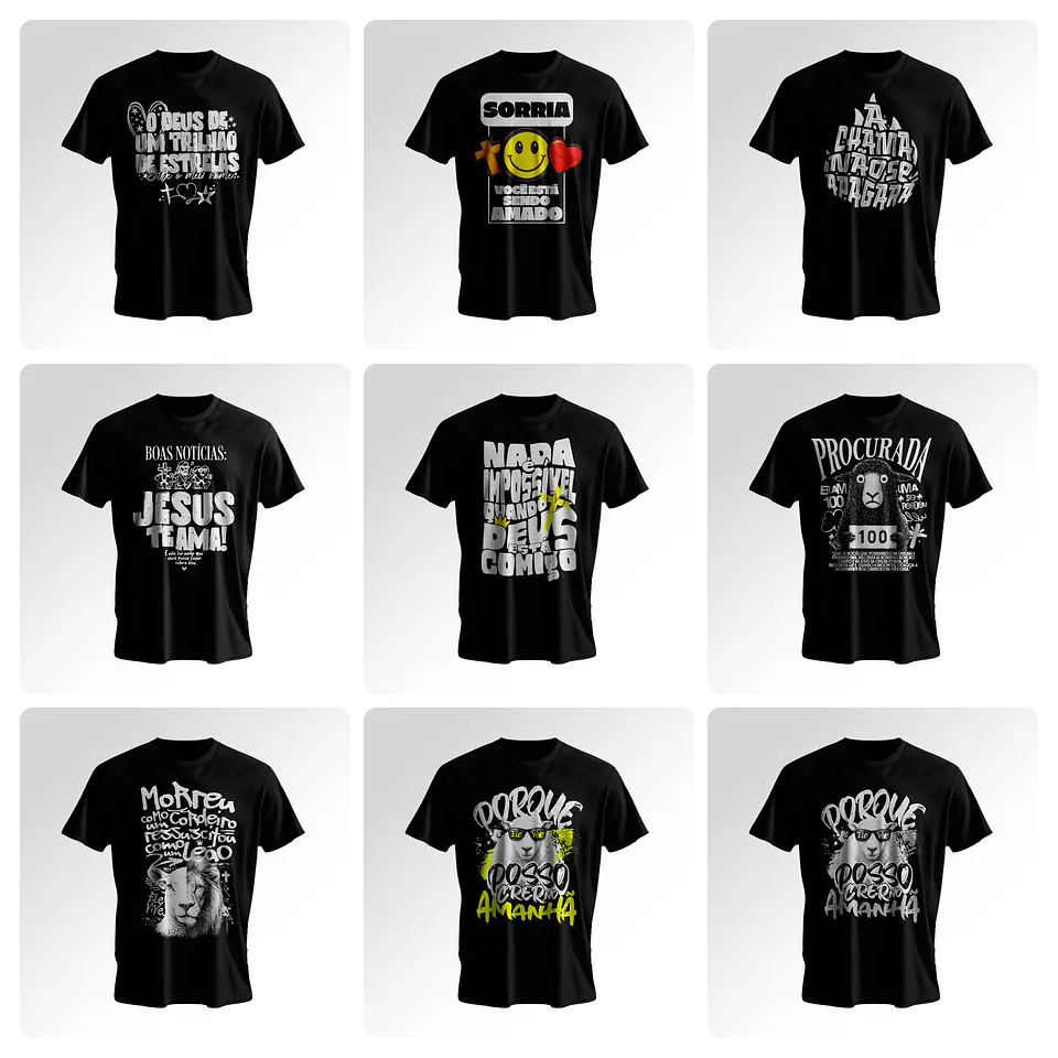 118 Artes para Caneca e Camisa Frases a Palavra Jesus Cristão em Png  7