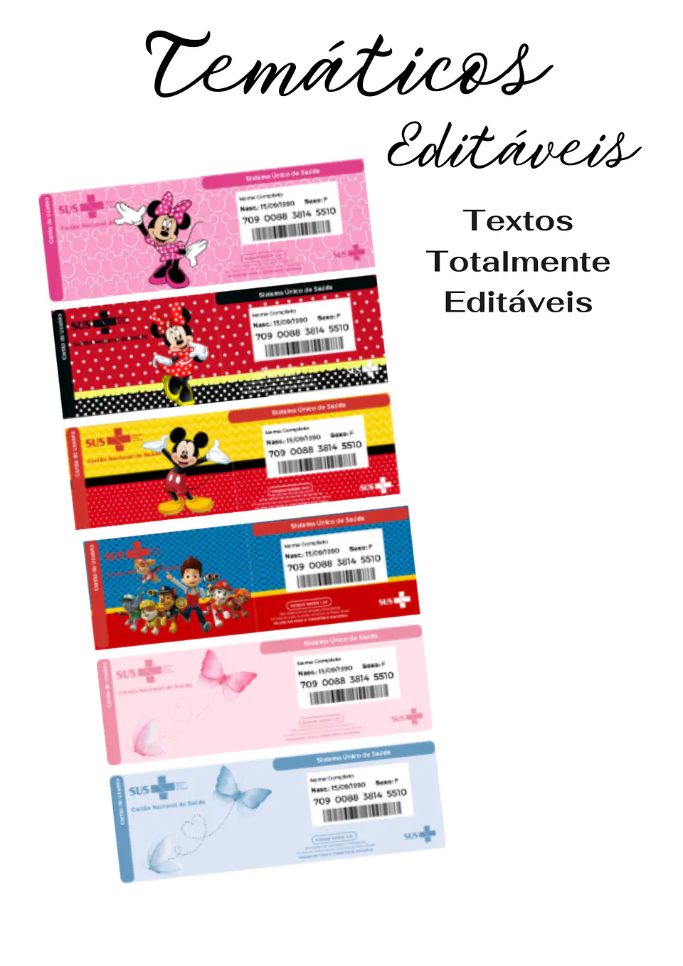 54 Artes para Cartão SUS Arquivo Editável em Canva 8