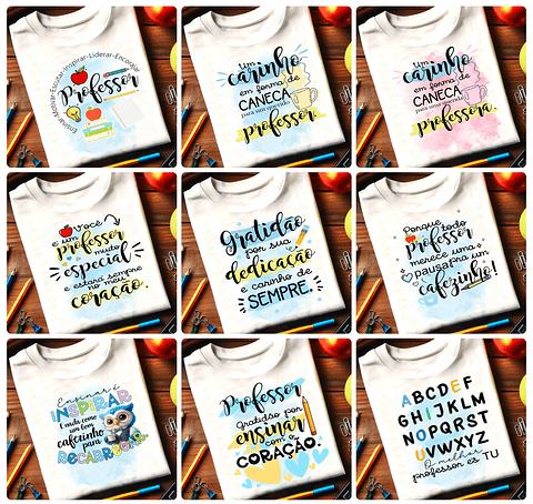 20 Artes para Camiseta Do Professor Arquivo Editável 