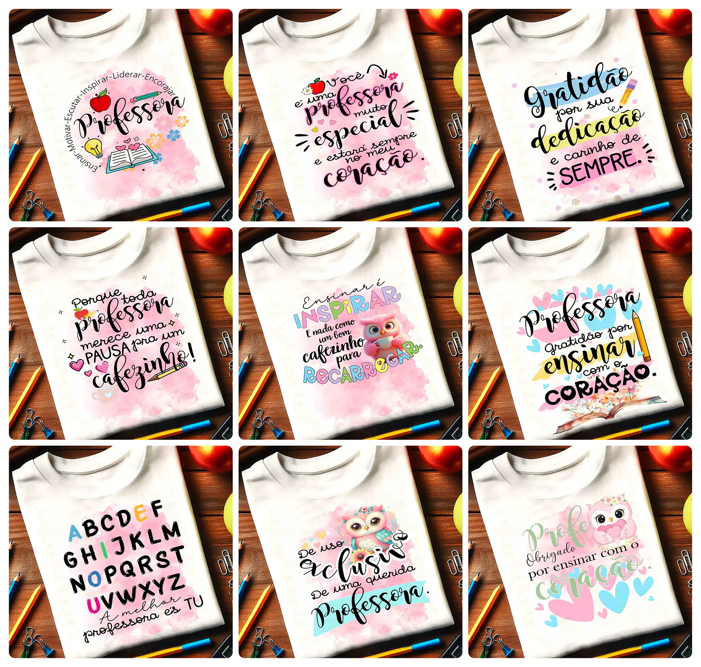 20 Artes para Camiseta Do Professor Arquivo Editável  2