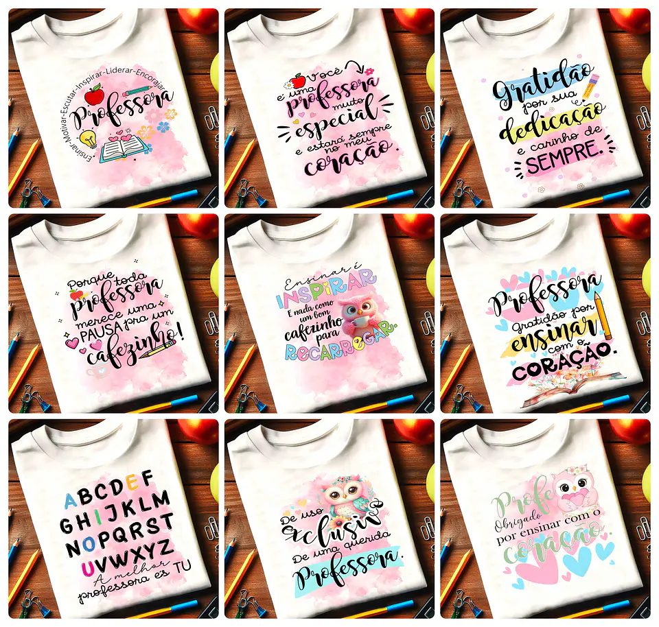 20 Artes para Camiseta Do Professor Arquivo Editável  2