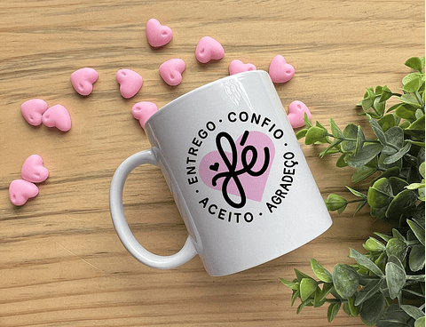 Arte Caneca e Camisa Frases Fé Arquivo em Png 