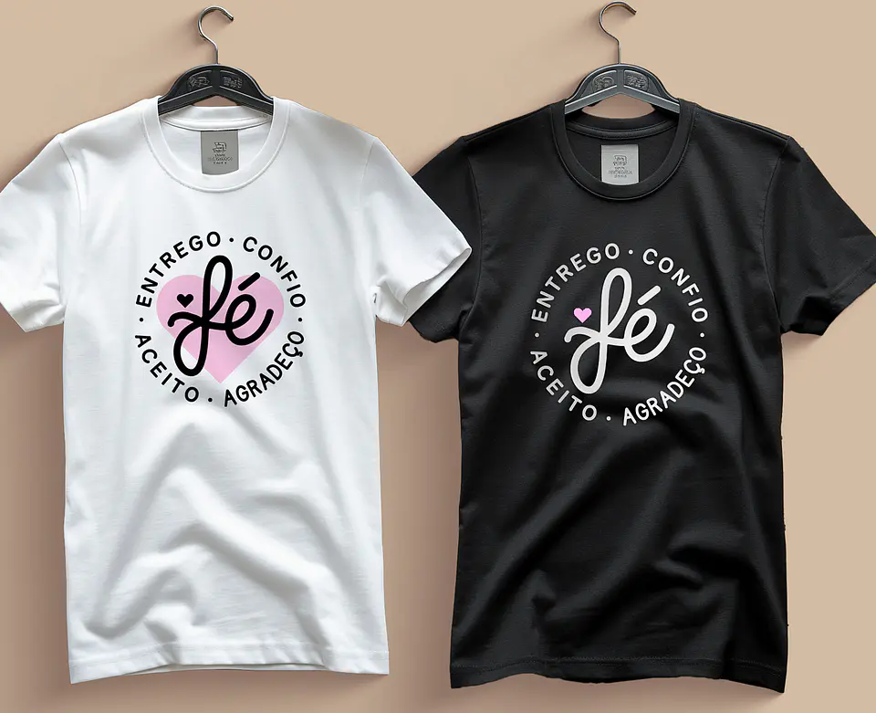 Arte Caneca e Camisa Frases Fé Arquivo em Png  2