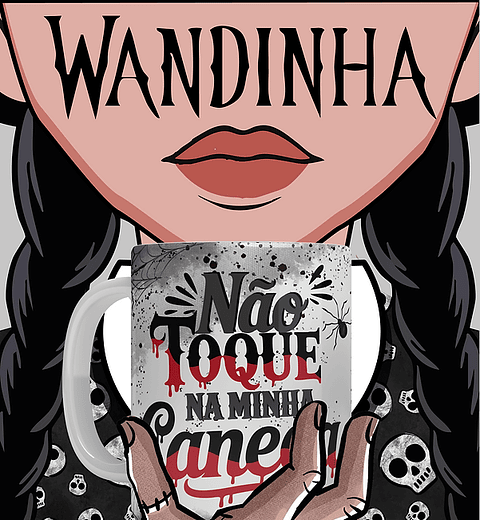22 Artes para Caneca Wandinha Boquinha Bocão Arquivo em Jpg