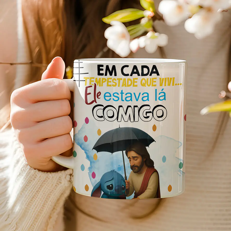 3 Artes para Caneca Stitch e Jesus Arquivo Editável  1