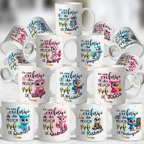 24 Artes para Caneca Dia dos Professores De Uso Exclusivo Arquivo Editável 