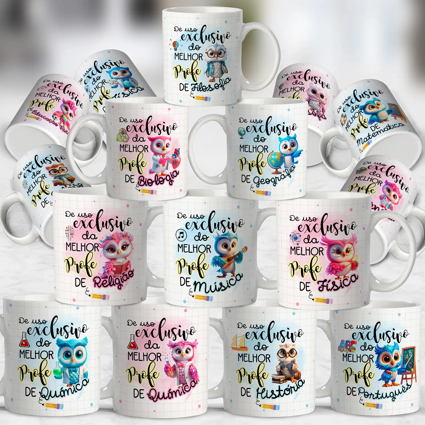 24 Artes para Caneca Dia dos Professores De Uso Exclusivo Arquivo Editável  1