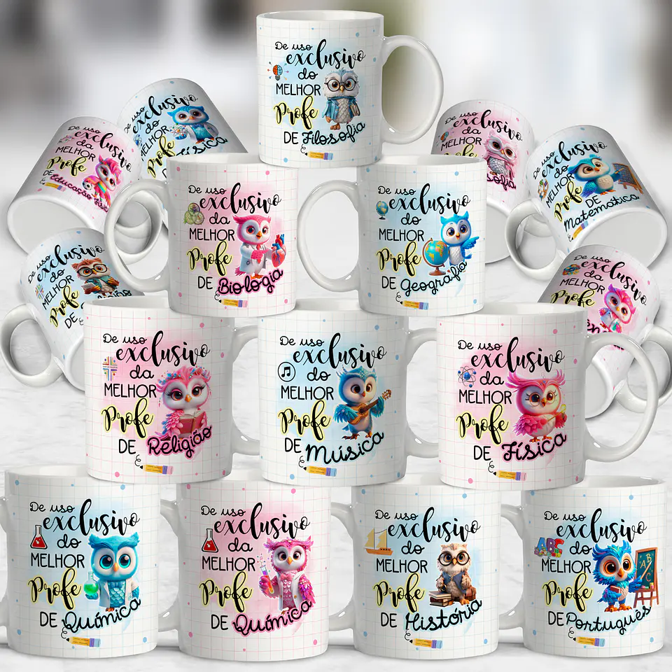 24 Artes para Caneca Dia dos Professores De Uso Exclusivo Arquivo Editável  1