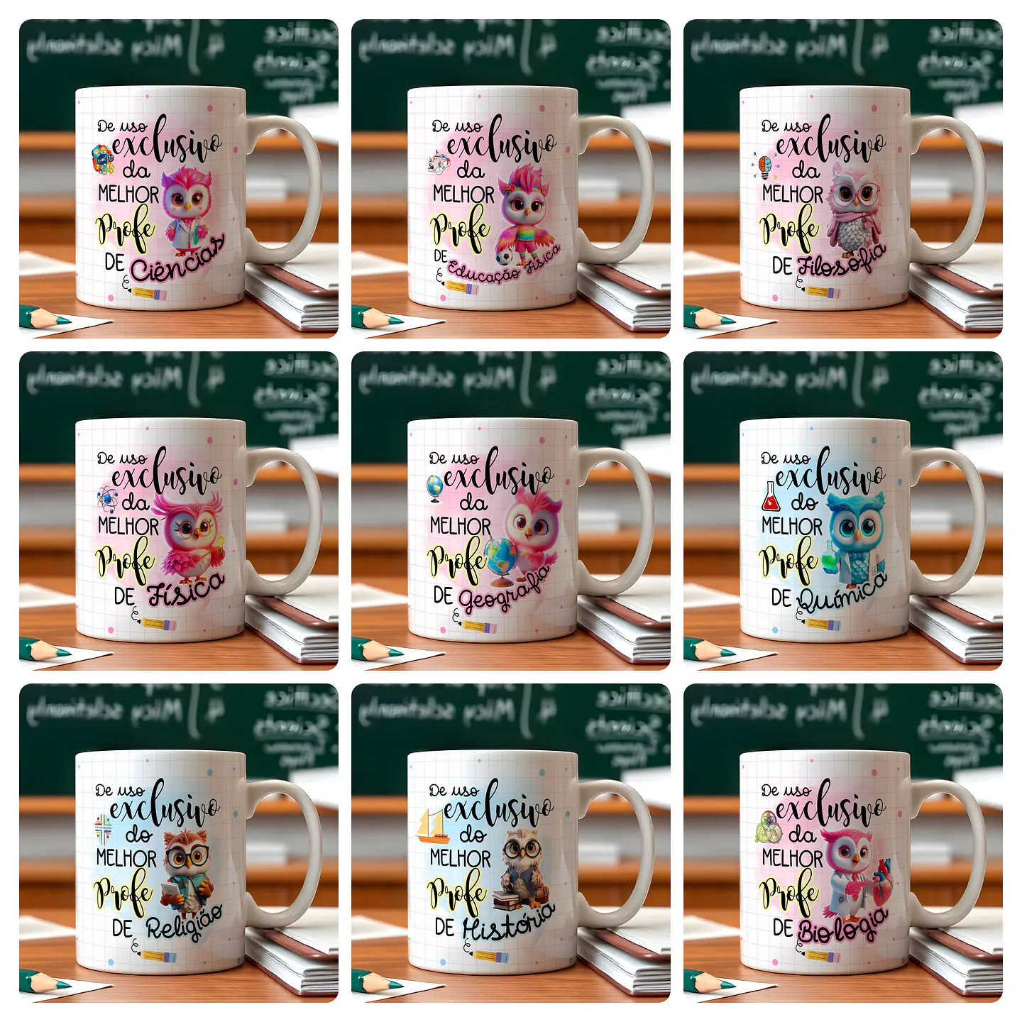 24 Artes para Caneca Dia dos Professores De Uso Exclusivo Arquivo Editável  2