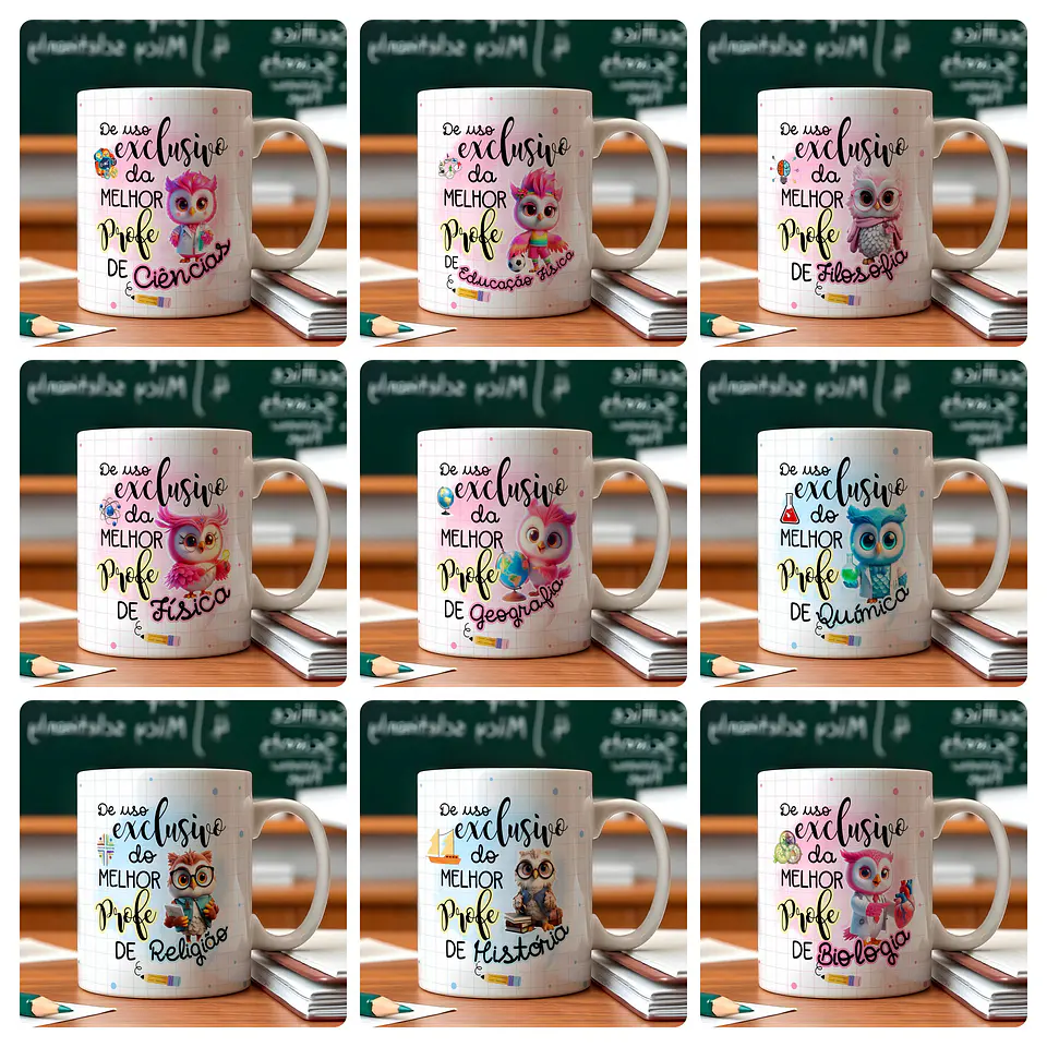 24 Artes para Caneca Dia dos Professores De Uso Exclusivo Arquivo Editável  2
