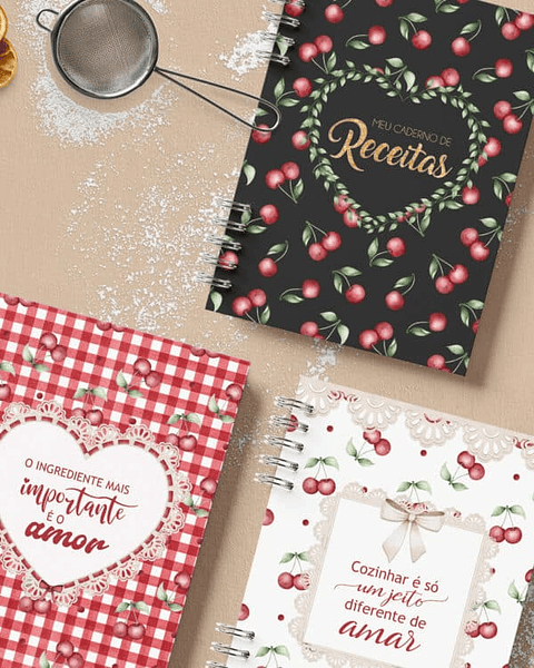 Arquivo encadernação Caderno de Receitas Arquivo em Pdf 