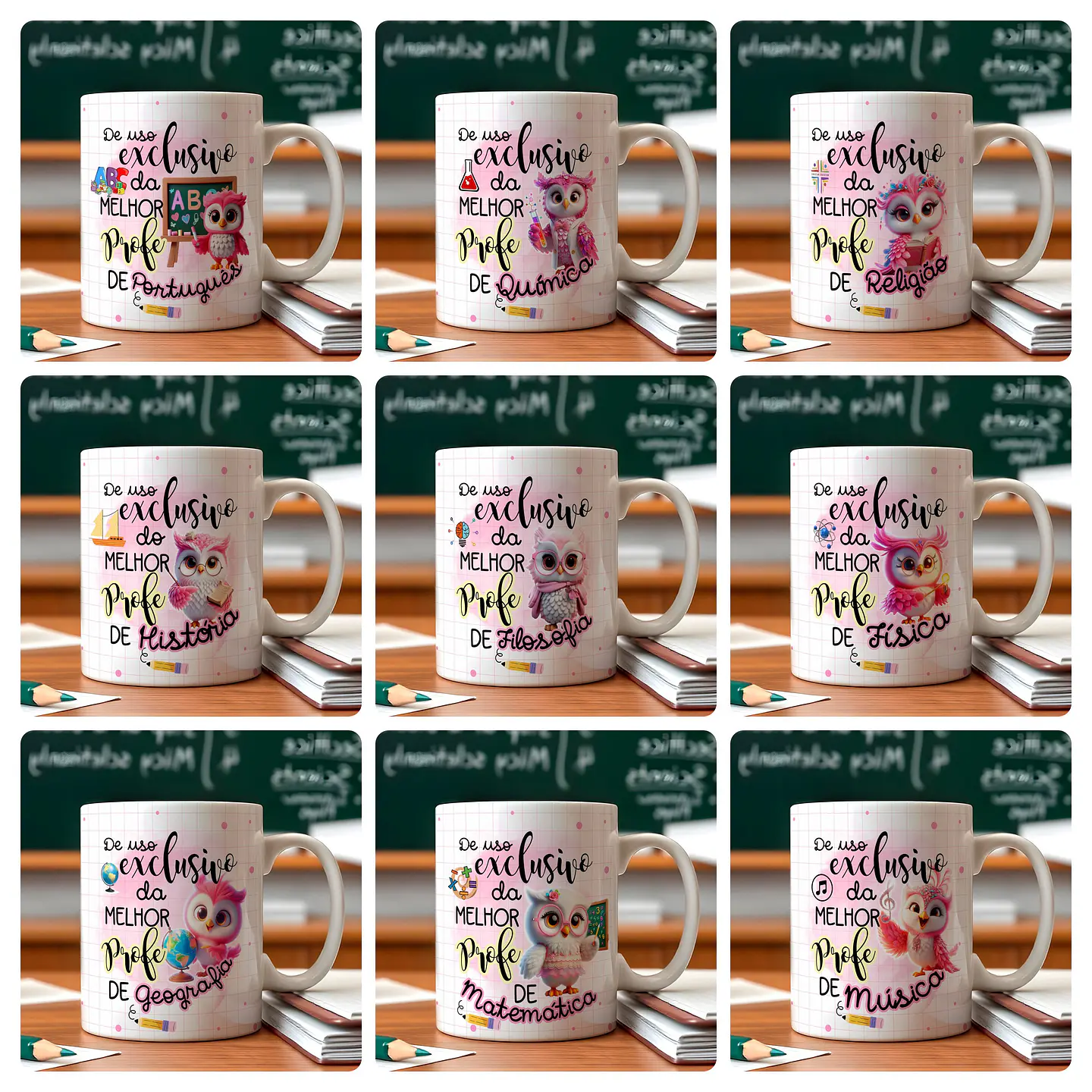 24 Artes para Caneca Dia dos Professores De Uso Exclusivo Arquivo Editável  3