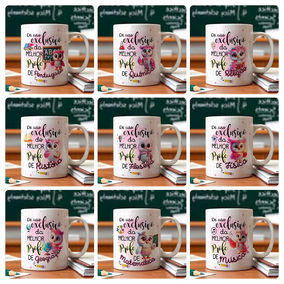 24 Artes para Caneca Dia dos Professores De Uso Exclusivo Arquivo Editável  3