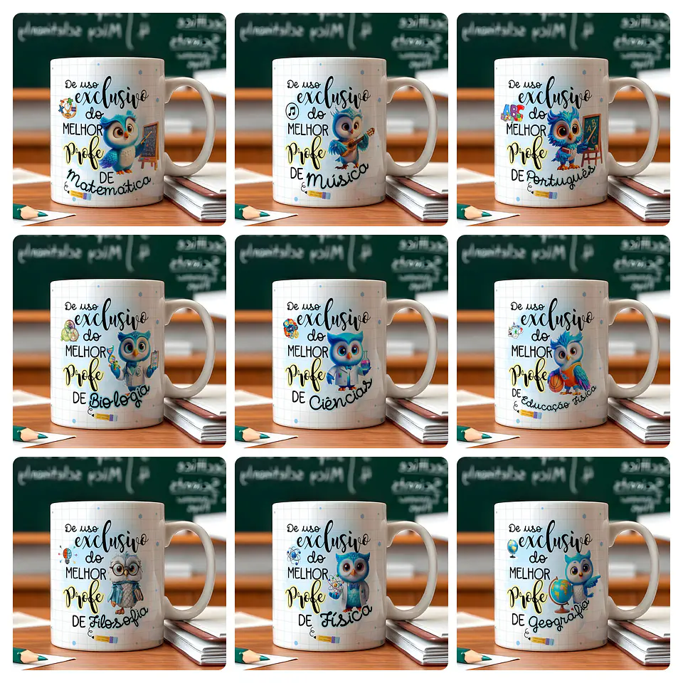 24 Artes para Caneca Dia dos Professores De Uso Exclusivo Arquivo Editável  4