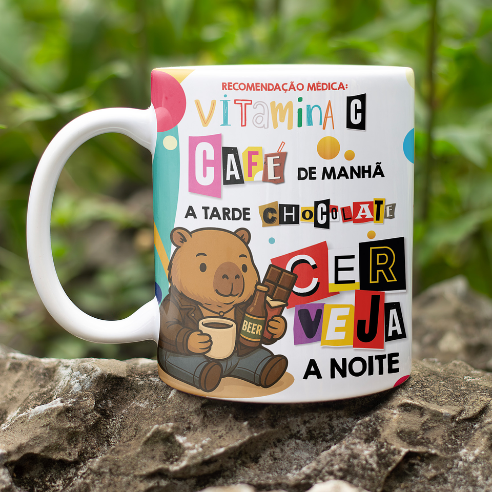 5 Artes para Caneca Capivara Café Arquivo Editável  3
