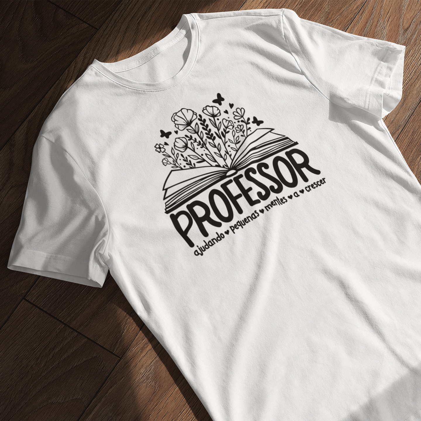 Arte para Camisa Jardim de Conhecimento Professor e Professora Arquivo Editável  2