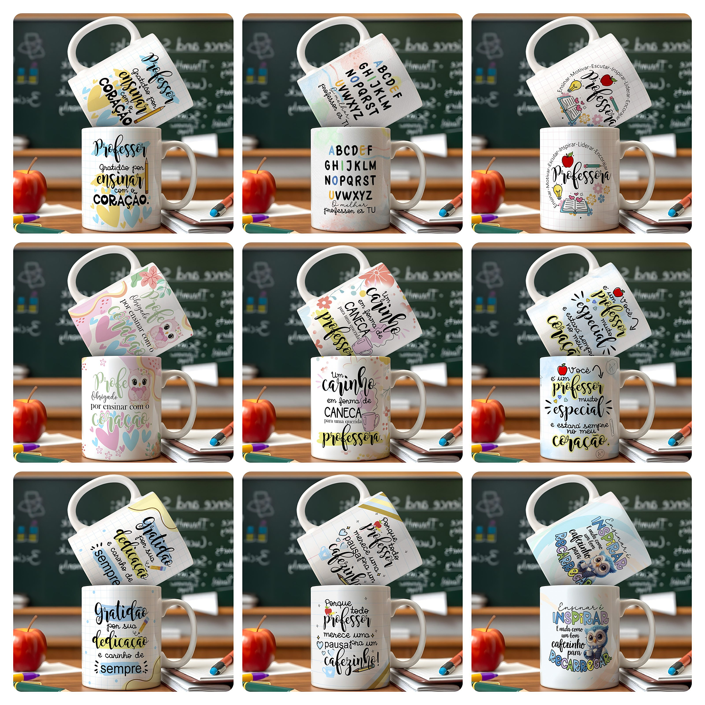 40 Artes para Caneca Dia Dos Professores Arquivo Editável 3