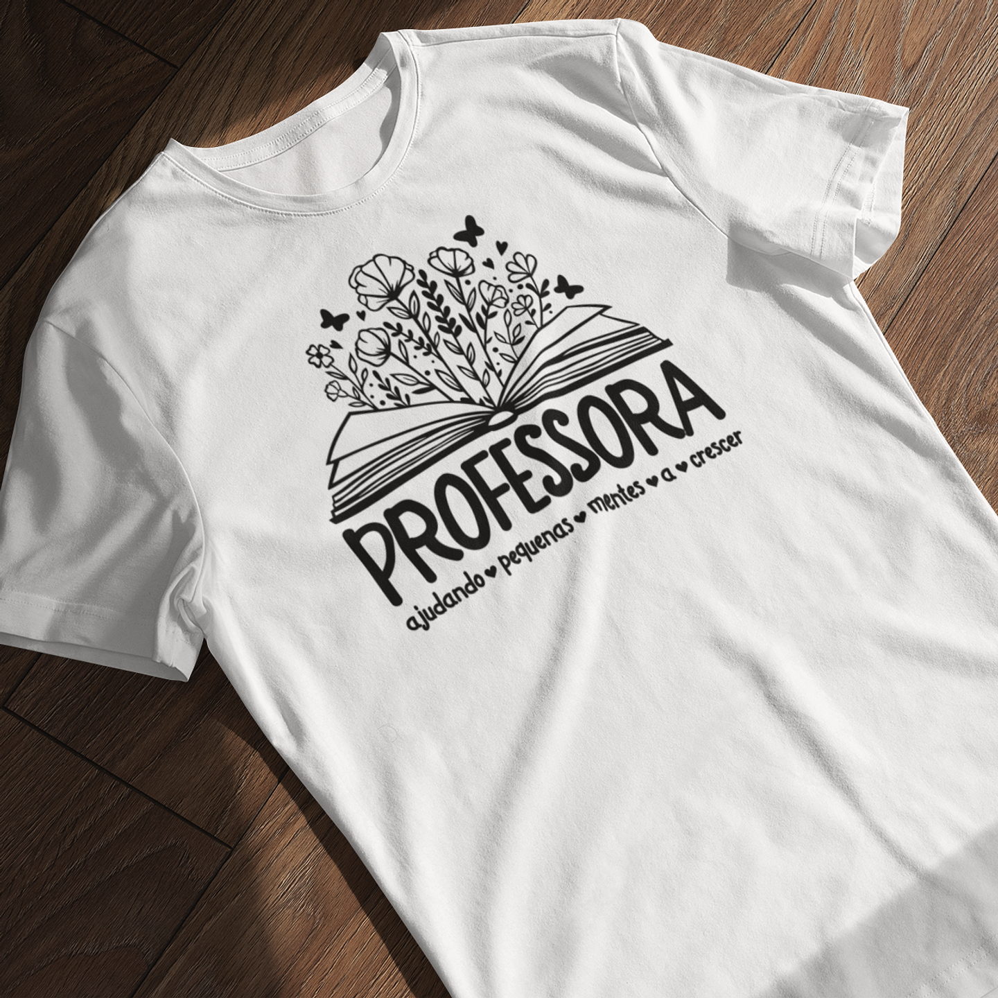 Arte para Camisa Jardim de Conhecimento Professor e Professora Arquivo Editável  3