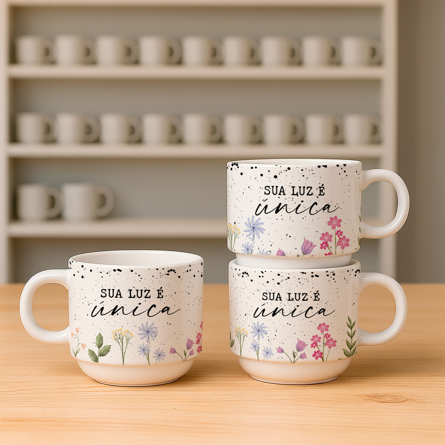 8 Artes para Torre de Xicara Chá Frases Arquivo Editável 2