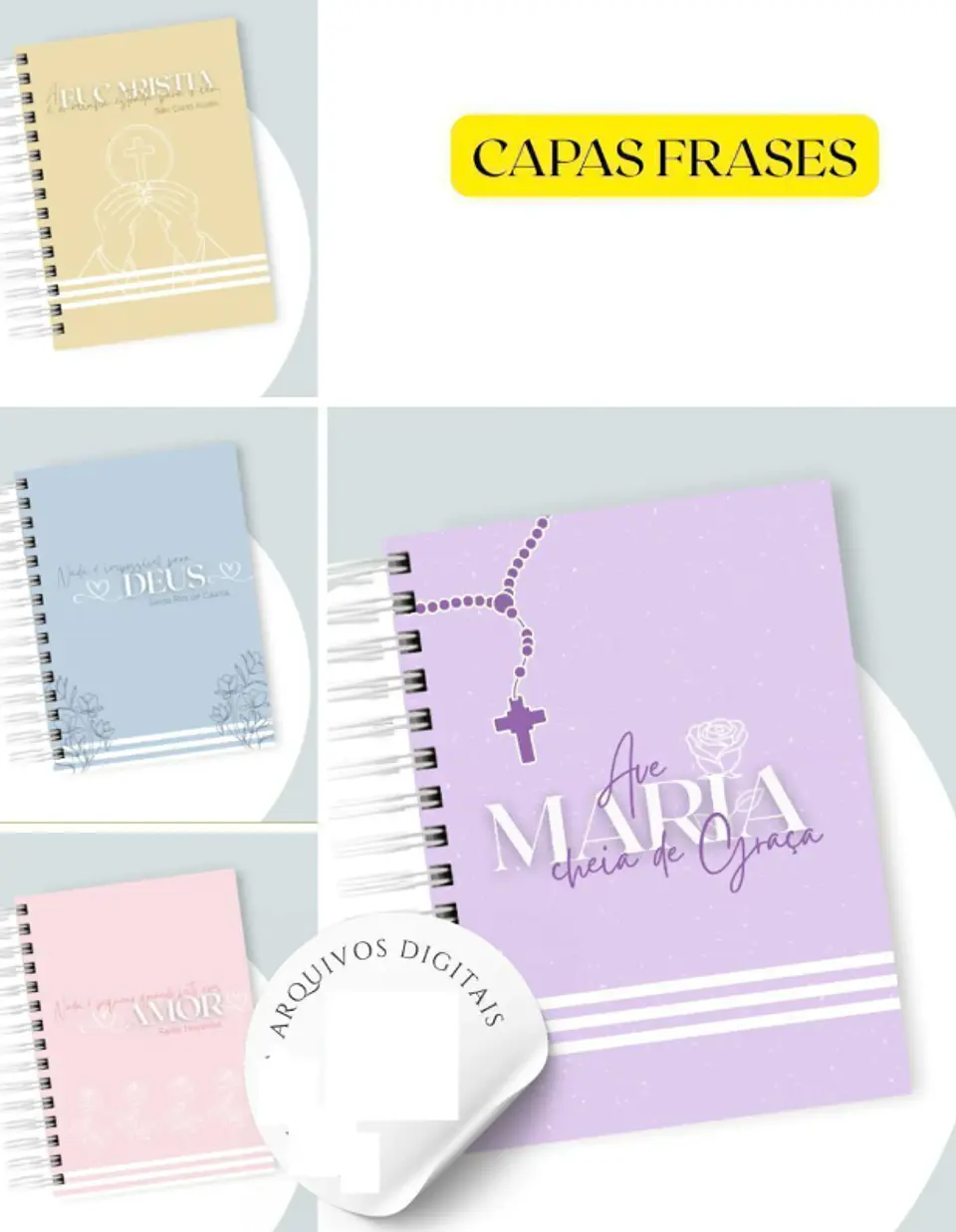 100 Artes para Capas Catolicas para Agendas em Jpg 2