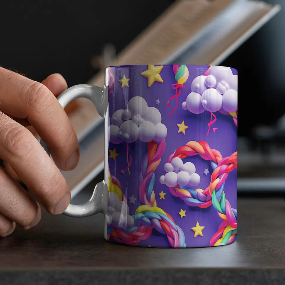 12 Artes para Caneca Unicornio 3D Arquivo em Jpg 1