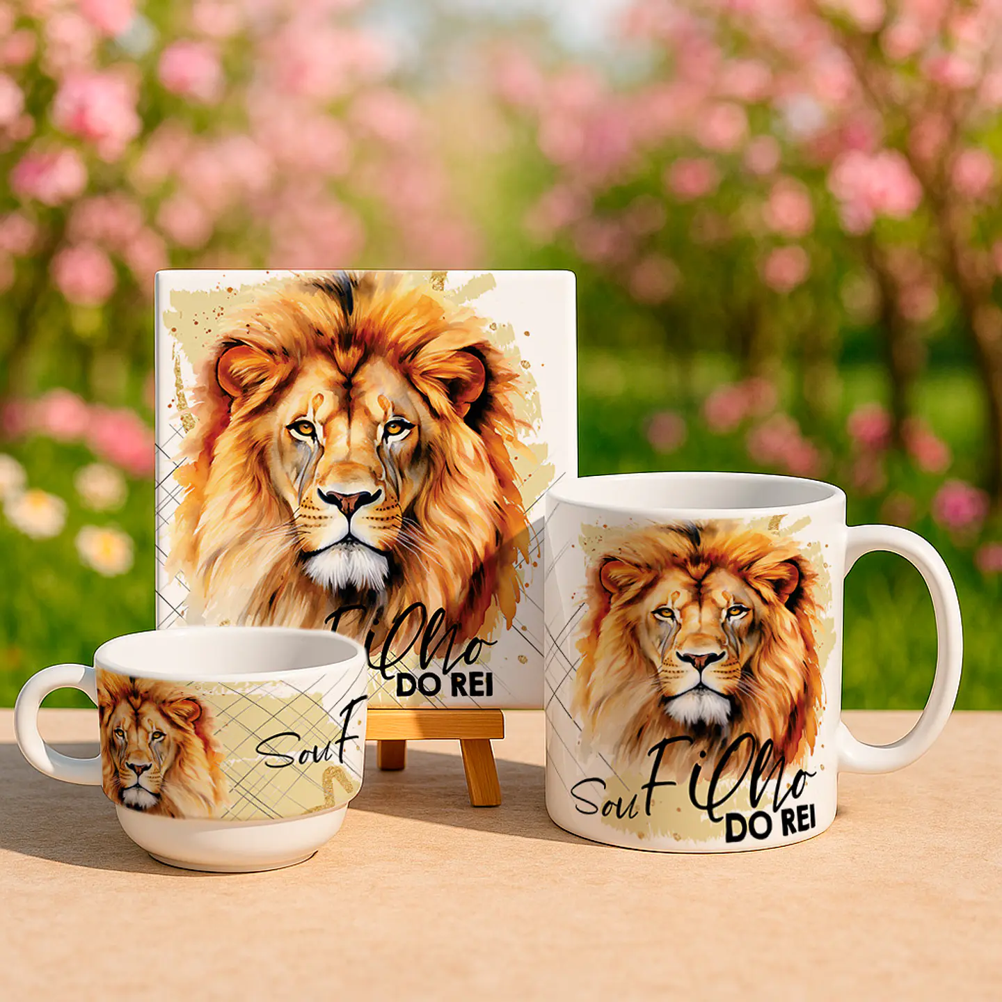 6 Artes para Caneca Xicara e Azulejo Leão de Judá Filha Do Rei Arquivo Editável  5