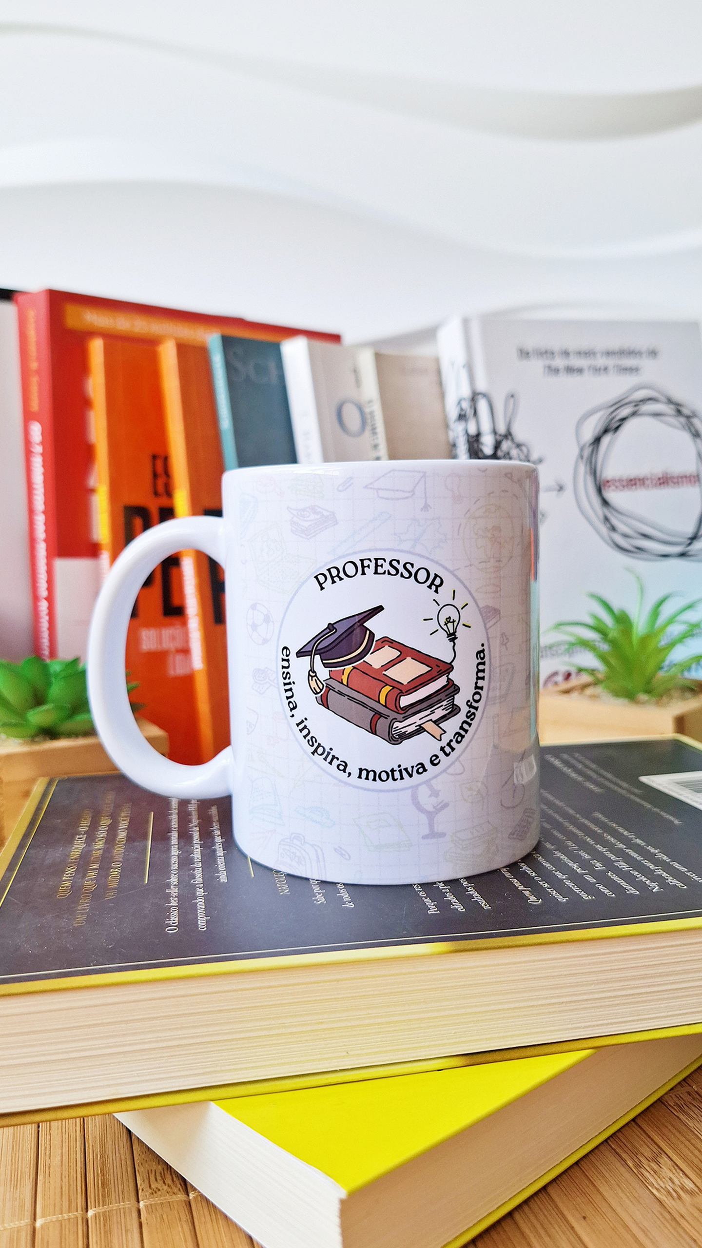 Arte Caneca Professor Ensina, inspira, motiva e transforma Arquivo em Png  1