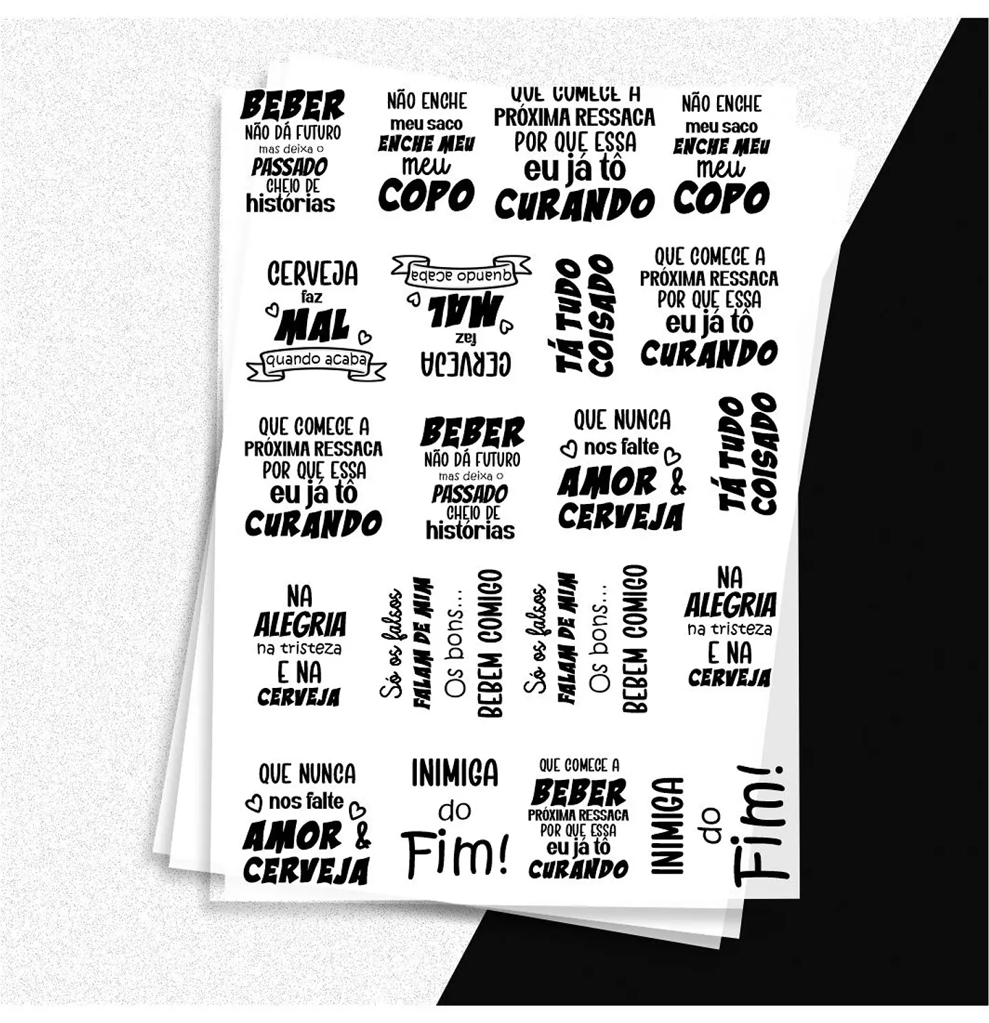 Arte para Copos Americanos Frases Engraçadas – DTF   3