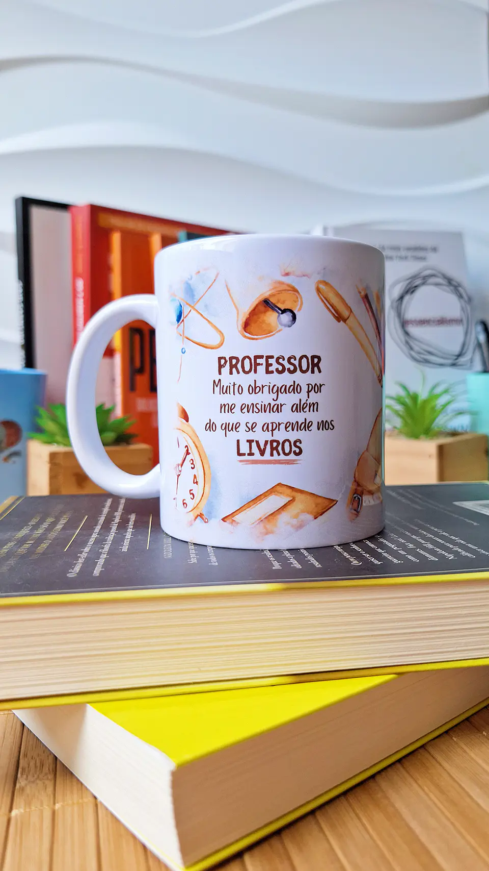 Arte Caneca Professor, muito obrigado por me ensinar além do que se aprende nos livros Arquivo em Png 1
