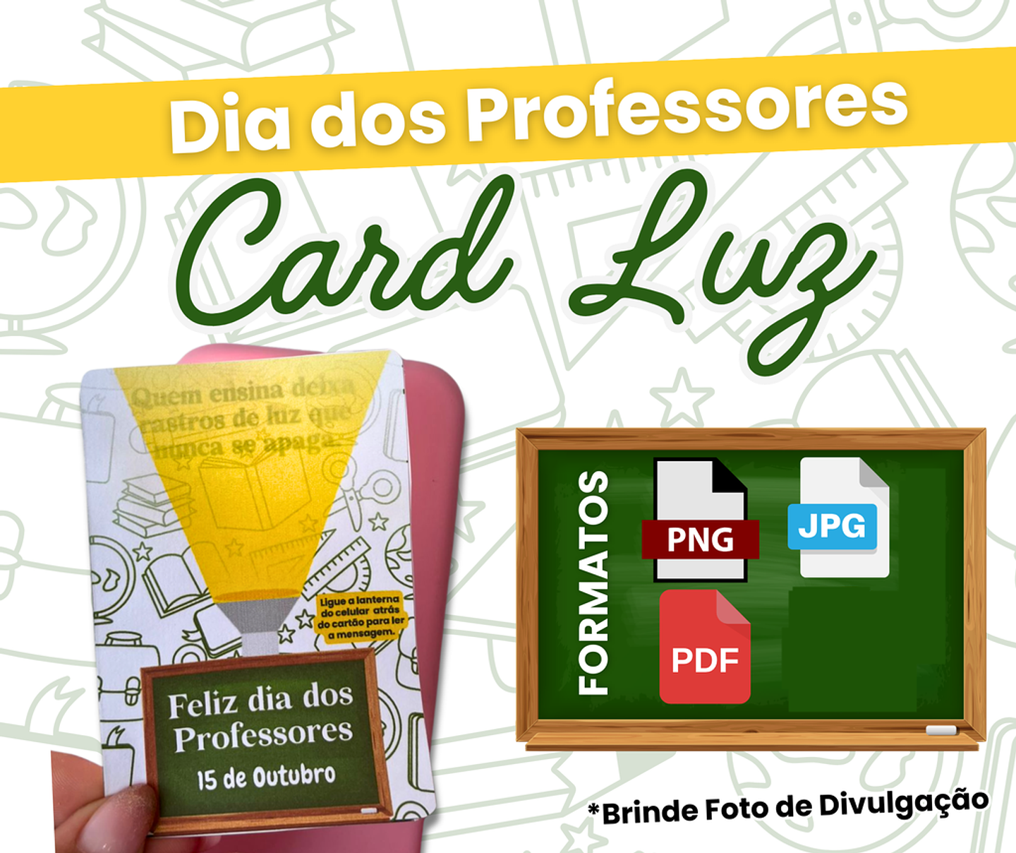Arquivo Molde Card Mágico Luz Dia dos Professores em pdf 1
