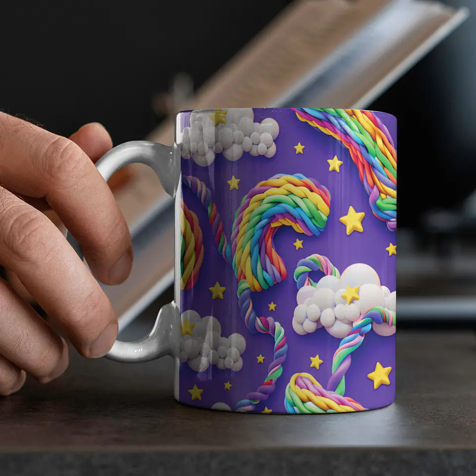 12 Artes para Caneca Unicornio 3D Arquivo em Jpg 5